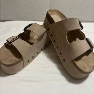 Altar'd State Cream Platform Sandals